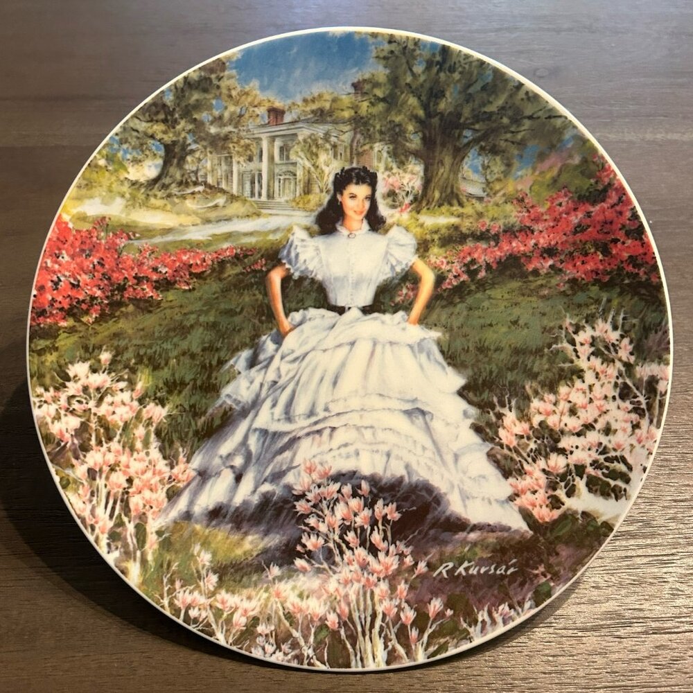 Set of 4 Knowles Collector Plates "Gone with the Wind" Scarlett, Mellie, Ashley